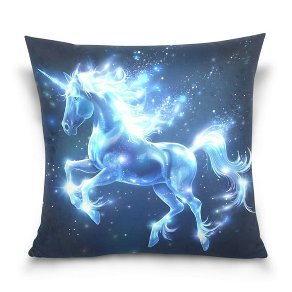 Magic Unicorn Throw Pillow Covers Couch Pillowcases Decor for Bed Sofa 16" x 16"
