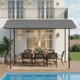 thumbnail image 1 of Magic Union 10' x 12' Lean to Outdoor Gazebo Pergola with Waterproof UV-Resistant Sloped Roof, Large Wall-Mounted Heavy Duty Awning Shade Canopy Cover for Patio Backyard Poolside, Easy to Assemble, 1 of 8