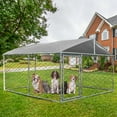 thumbnail image 1 of Magic Union 7.5'x 7.5'x 5.3' Large Outdoor Kennel Heavy Duty Dog Cage with Water -Resistant Cover, 1 of 9