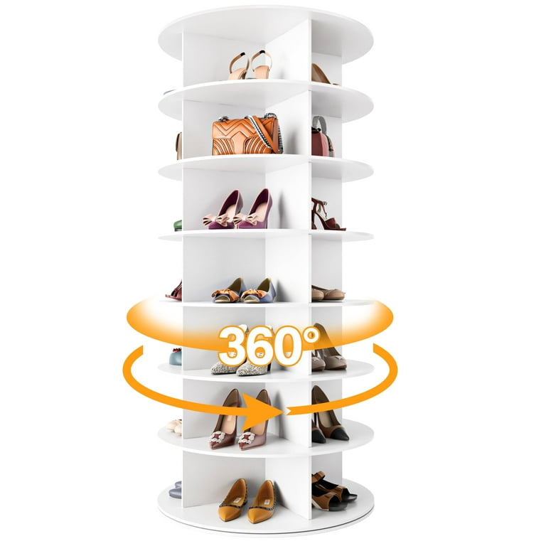 Magic Union Tier Rotating Shoe Rack Tower, 360 Spinning Lazy