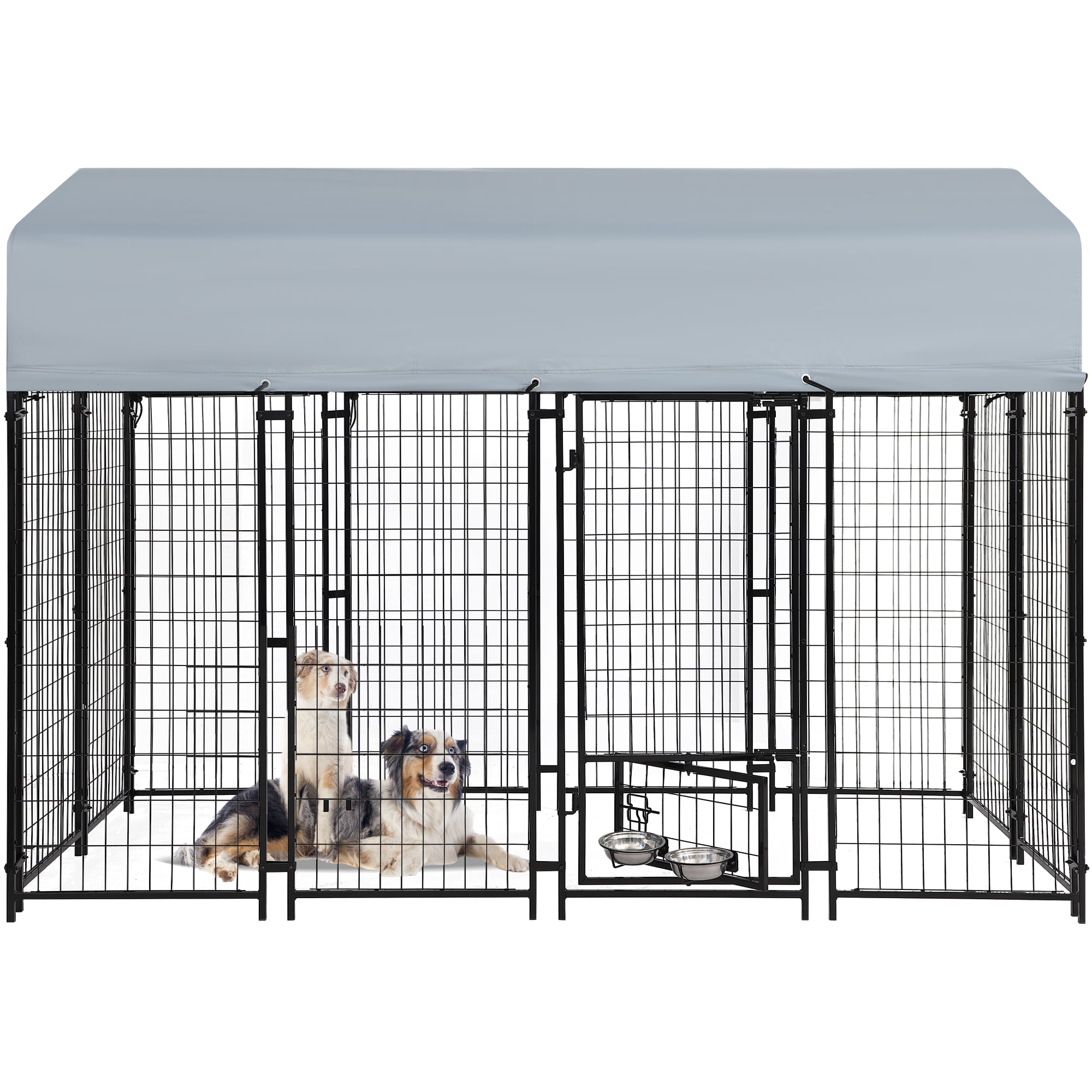 Magic Union 8'x4'x6' Outdoor Dog Kennel, Waterproof Roof Cover