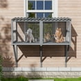 thumbnail image 1 of Magic Union Cat Catio, Cat Window Perch for Large Indoor Cats - Expandable Wooden Cat Window Box Enclosure for Multi Cats, Waterproof Cat Window Hammock for Safely Enjoying the Outdoor Sights, 1 of 9