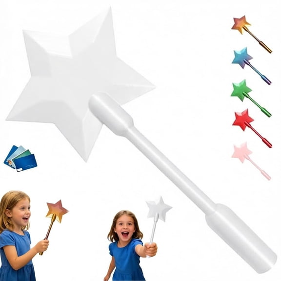 Magic Wand Card Holder, 3D Printed Magic Wand Credit Card Holder, Star Magic Contactless Payment Cards Wand Taps-to-Pay Credit Cards Wands, 3D Printed Star Contactless Payment Holder
