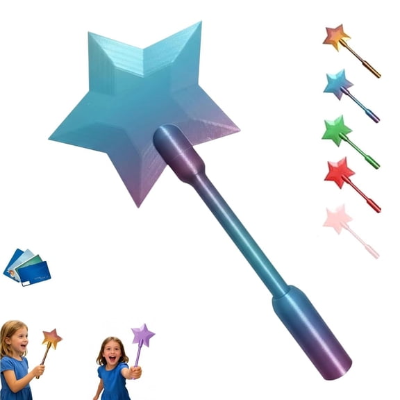 Magic Wand Card Holder, 3D Printed Magic Wand Credit Card Holder, Star Magic Contactless Payment Cards Wand Taps-to-Pay Credit Cards Wands, 3D Printed Star Contactless Payment Holder