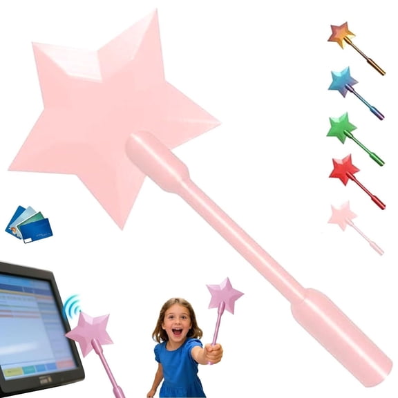 Magic Wand Card Holder, 3D Printed Magic Wand Credit Card Holder, Star Magic Contactless Payment Cards Wand Taps-to-Pay Credit Cards Wands, 3D Printed Star Contactless Payment Holder