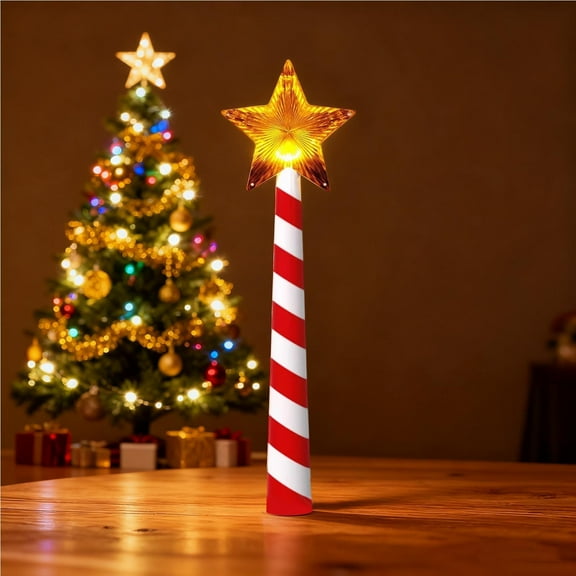 Magic Wand Christmas Light Controller, Wireless Wand Christmas Tree String Light Controller, Xmas Tree Decor String Lights Musical LED Star Remote Control Switch Outlet Kit, Gift for Home