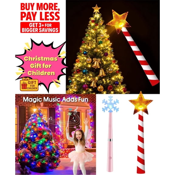 Magic Wand Christmas Light Controller, Xmas Decor Gift for Home, Wireless Remote Control Switch Outlet Kit for Christmas Tree Decorations String Light Controllers(1PC),Magic Remote Lights