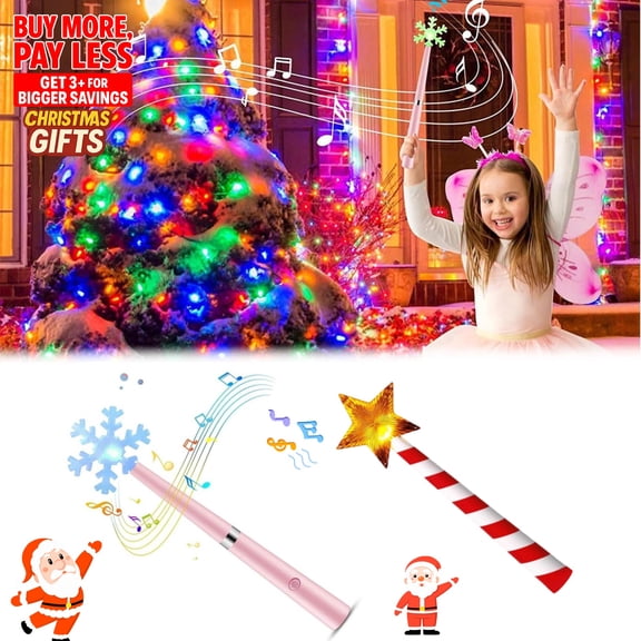 Magic Wand Christmas Tree Light,Musical LED Star Controller, Xmas Gift, Wireless Remote Control Switch Outlet Kit for Christmas Tree Decorations String Light Controllers(1PC),Magic Remote Lights
