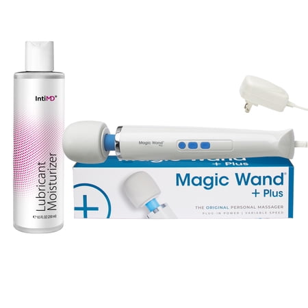 Magic Wand Plus Viva Kit Therapeutic Personal Massager Includes IntiMD Massaging Moisturizer 8oz