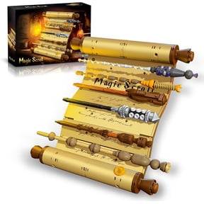 Magic Wand Scroll Building Set for Adults, MOC Magic Wizard Wand Model Kit Can Be Hung on The Wall, Home Office Decor Kit, Creative Toys