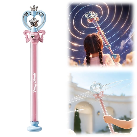 Magic Wand Water Squirter, Spinning Spray Gun with Pull-Out Pump Action, Outdoor Summer Beach Pool Party Water Blaster