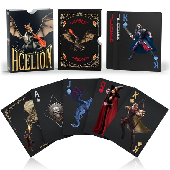 Magic Warrior Waterproof Playing Cards,Plastic Playing Cards,Deck of Cards ，Game and Party Gift Poker Cards (Epic Warrior)