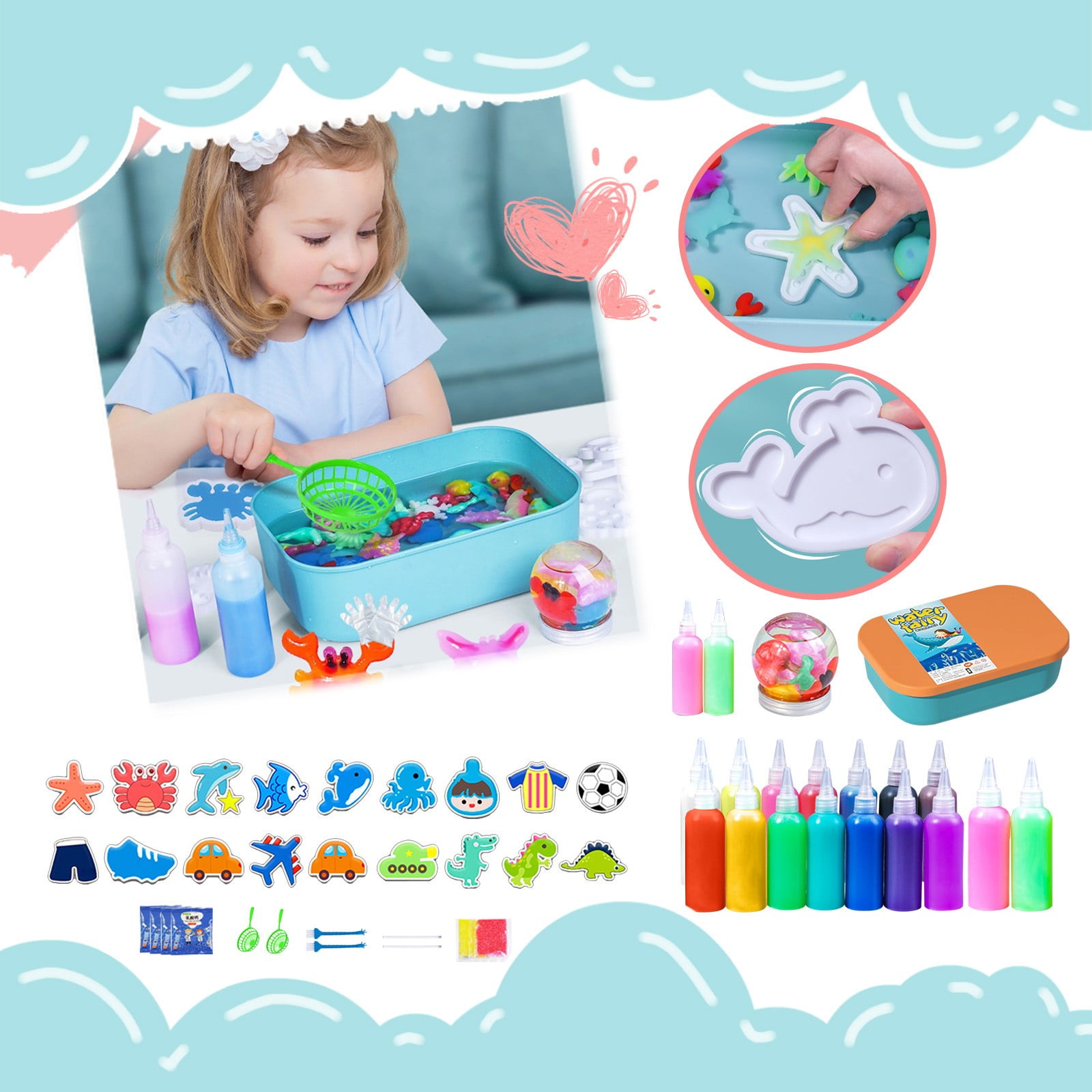JOPSHEEN Magic Water Elf Toy Kit - 20 Farben Aqua Fairy Gel Bastelset Für Kinder