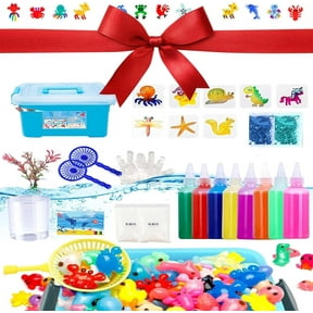 Magic Water Elf Toy Kit,Magic Water Kit,Creative Magic Water Toy Creation Kit,Handmade Glow Color Water Animal Set Water Gel Kit with Magic Gels and Sea Creature Molds for Kids