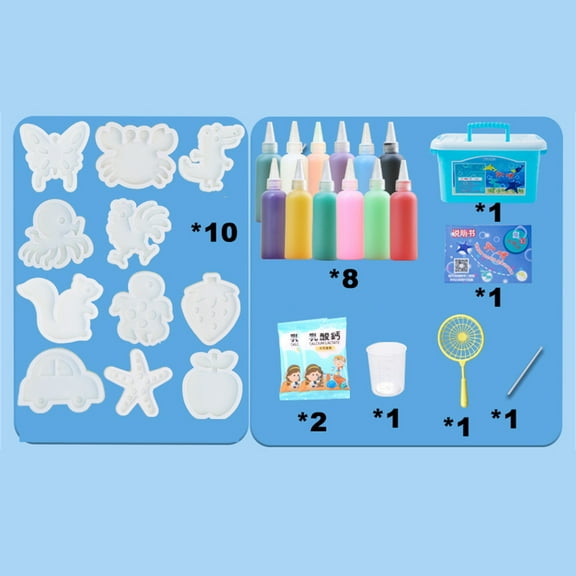 Magic Water Elft Toy Kit - Elft Water Spirit Gel Kit,Magic Gel Water Pets, Large Capacity Water Fairy Pets Kits With Marine Animals Molds, Christmas Gifts For Kids Birthday Gifts Party Favors