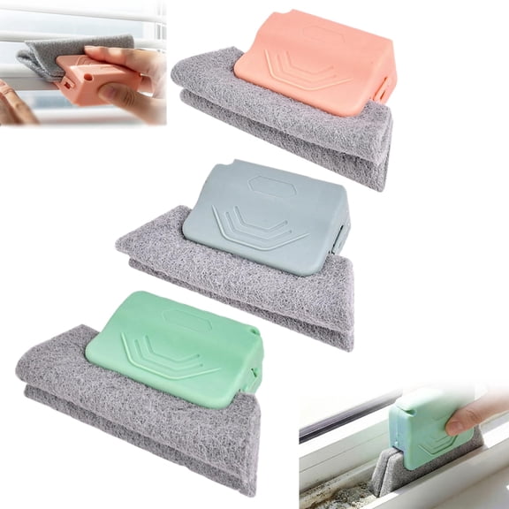Magic Window Track Cleaner, 2026 New Window Groove Cleaning Brush Tools Set, for Window lides Gaps Tile Lines Shutter Slats Car Vents & Narrow Gaps