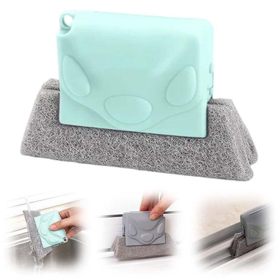 Magic Window Track Cleaner,Upgraded Window Groove Cleaning Brush Tools Set, Hand-held Window Track Cleaner Brushes Tools, Sliding Track Cleaner for Sliding Door, Sill, Tile Lines.