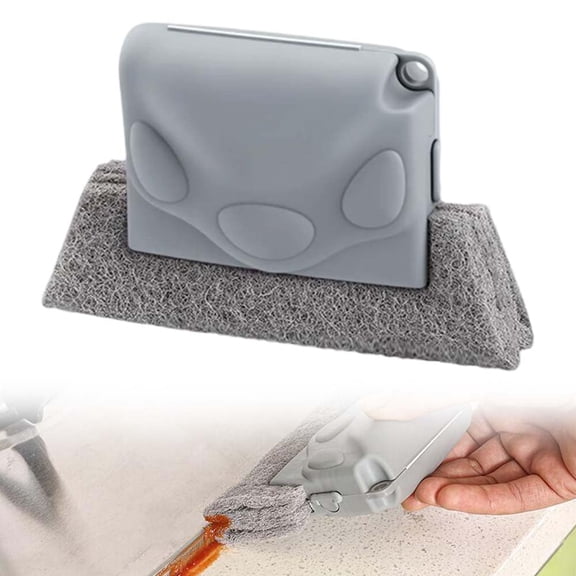 Magic Window Track Cleaner,Upgraded Window Groove Cleaning Brush Tools Set, Hand-held Window Track Cleaner Brushes Tools, Sliding Track Cleaner for Sliding Door, Sill, Tile Lines.