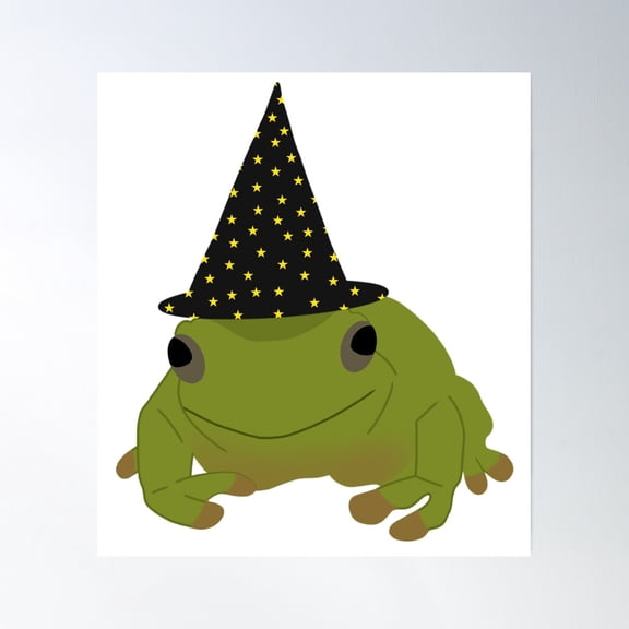 Magic Wizard Frog Poster Wall Art, Modern Wall Decor, 16x16 UNFRAMED
