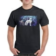 thumbnail image 1 of Magic Wolf Howl T-Shirt Men -Anthony Chirstou Designs, Male Medium, 1 of 4