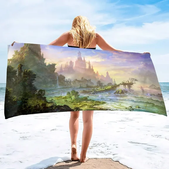 Magic World Oversize Beach Towel Clearance Towels,Extra Large Travel Pool Towel,Quick Dry Absorbent Bath Towels Blanket for Swim (13)