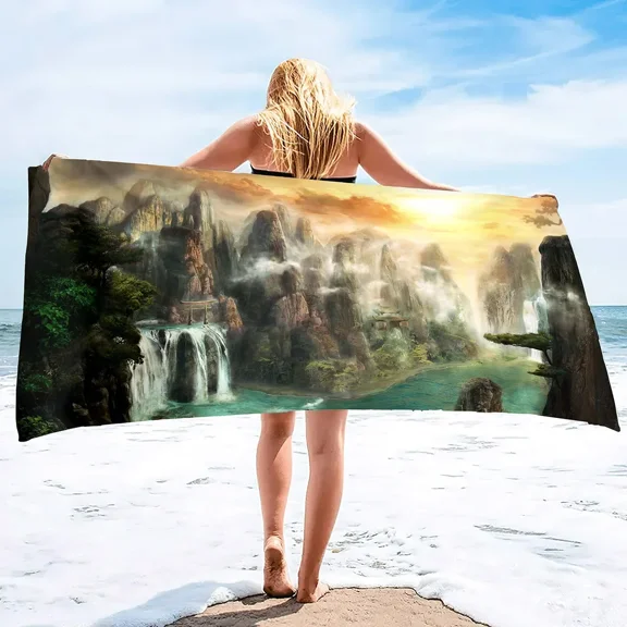 Magic World Oversize Beach Towel Clearance Towels,Extra Large Travel Pool Towel,Quick Dry Absorbent Bath Towels Blanket for Swim (14)
