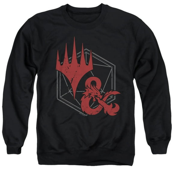 Magic X D & D  Adventures In The Forgotten Realms AFR Crossover Logo Unisex Adult Crewneck Sweatshirt, AFR Crossover Logo, Small
