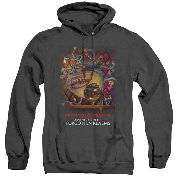 Magic X D & D  Adventures In The Forgotten Realms Xanathar Unisex Adult Pull-Over Heather Hoodie, Xanathar, 3X-Large