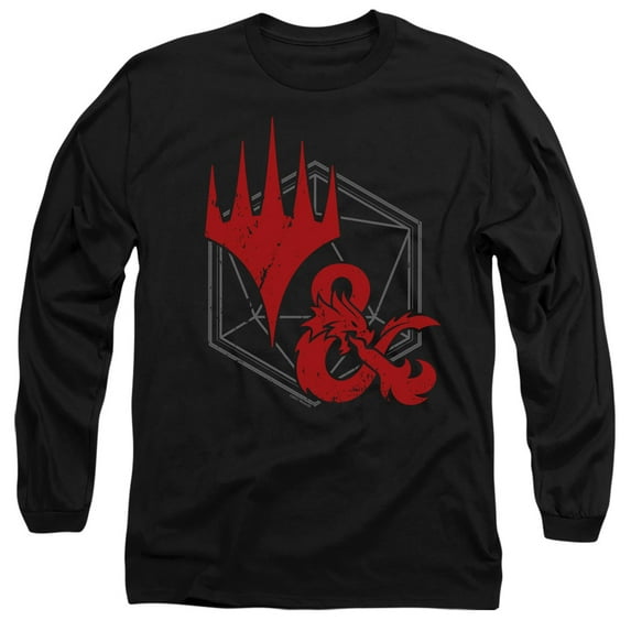 Magic X D & D Adventures in The Forgotten Realms AFR Crossover Logo Unisex Adult Long-Sleeve T Shirt, AFR Crossover Logo, X-Large