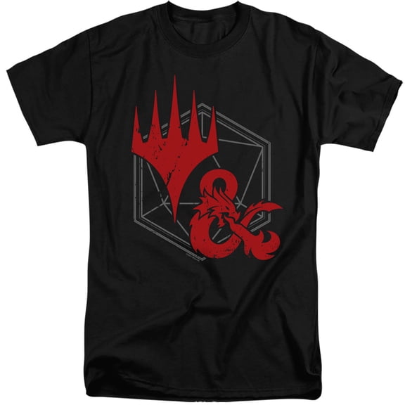 Magic X D & D  Adventures in The Forgotten Realms AFR Crossover Logo Unisex Adult Tall T Shirt, AFR Crossover Logo, 3X-Large