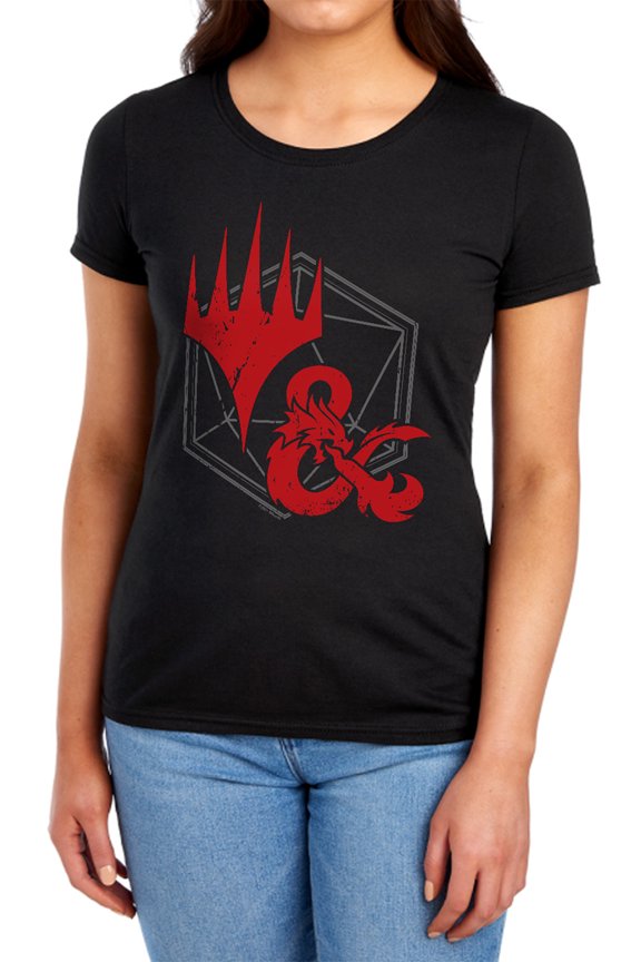 Magic X D & D Adventures in The Forgotten Realms AFR Crossover Logo Women's T Shirt, AFR Crossover Logo, X-Large