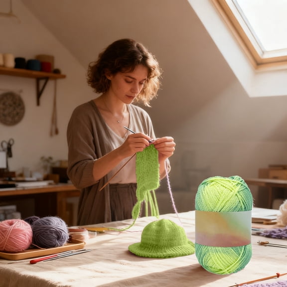 Magic Yarn Heat Sensitive Color Changing Cotton Crochet & KnittingYarn Soft Temperature Reactive Yarns Craft Diy Projects For Knitting And Crocheting DIY Knitting DIY Green