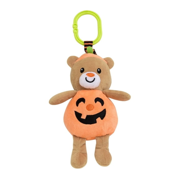 Magic Years 10 inch Pumpkin Bear Activity Toy with Pull & Jiggle Feature and Rattle