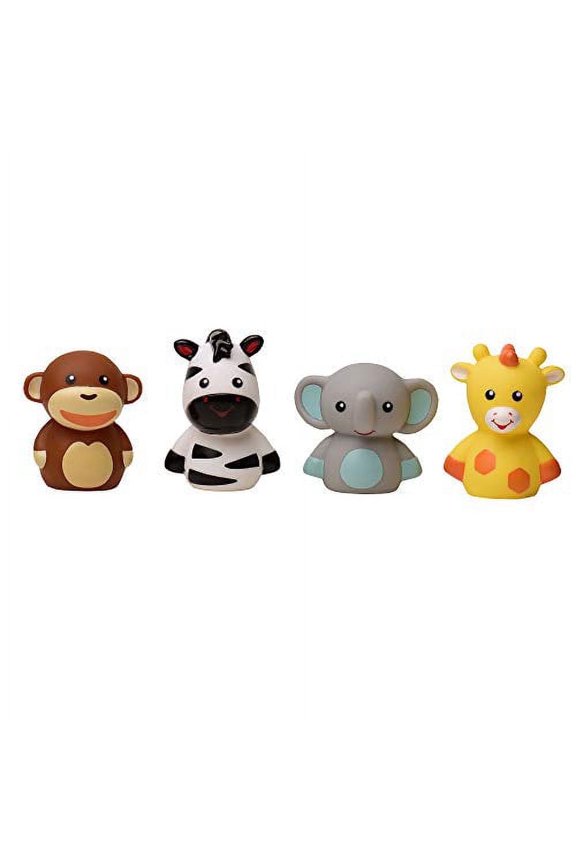 4 Piece Jungle Finger Puppets for Babies and Toddlers, Oversize, Multicolored