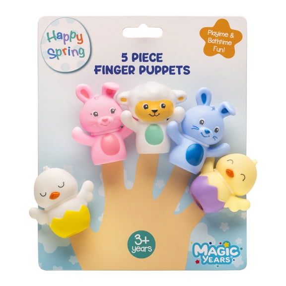 Magic Years 5 Piece Happy Spring Easter Finger Puppets