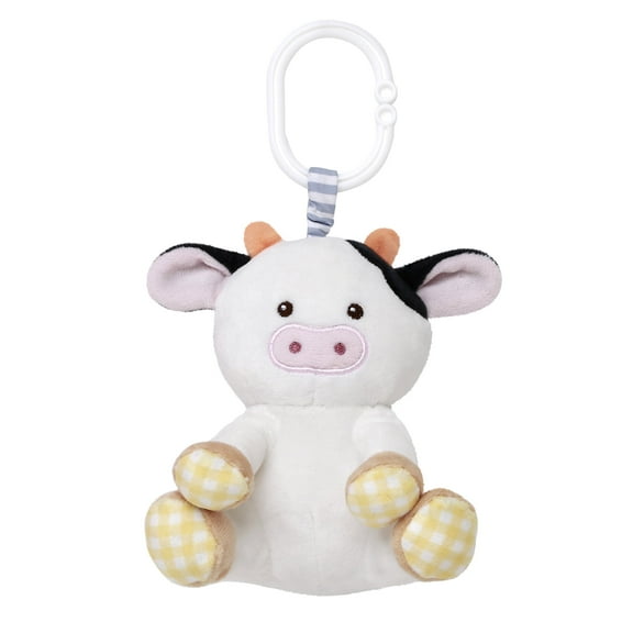Magic Years 5 inch Cow Activity Toy with Pull & Jiggle Feature and Rattle