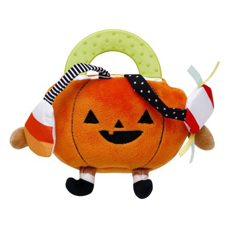 Magic Years Plush Activity Toy Pumpkin Teether with Rattle, Orange, 1 Count