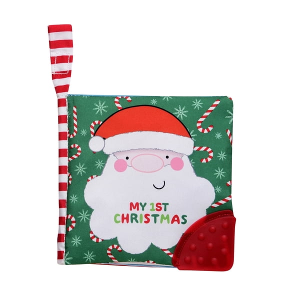 Magic Years 5 inch Soft, Crinkle Activity Book with Teether - Christmas Santa