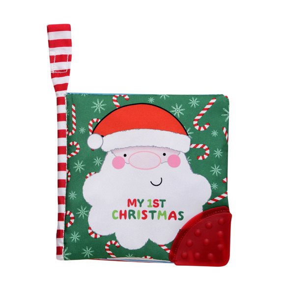 Magic Years 5 inch Soft, Crinkle Activity Book with Teether - Christmas Santa
