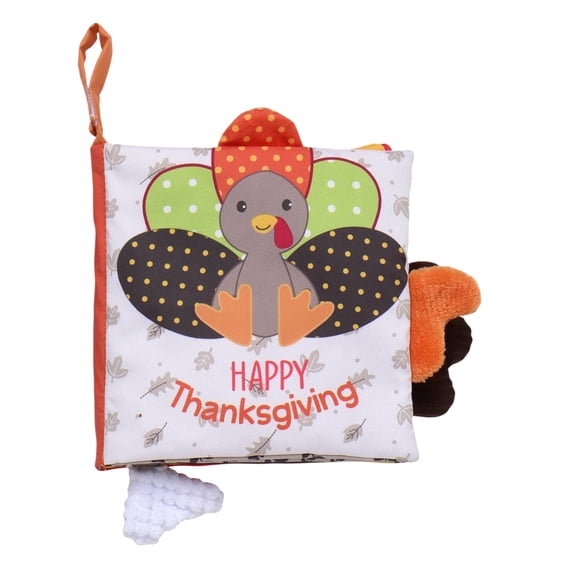 Magic Years 5 inch Soft, Crinkle Activity Book with Teether -Thanksgiving