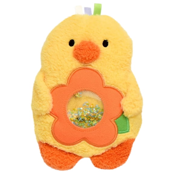 Magic Years 8" Seek and Squish Yellow Duck Baby Toy with Confetti