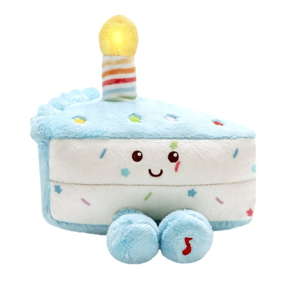 Magic Years Musical Light-Up Cake Plush Toy, Happy Birthday, Aqua