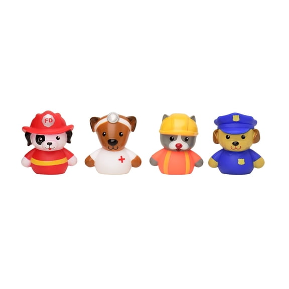 Magic Years Plastic Finger Puppets, 4 Piece Essential Workers, Puppy