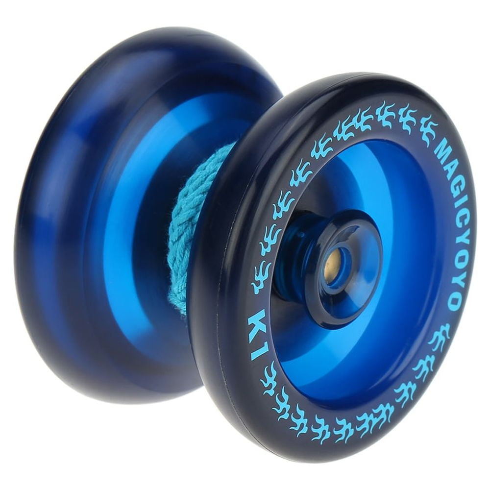 Magic Yoyo Professional Yoyo N5 Desperado Aluminum Alloy Metal Yoyo 8 Ball  KK Bearing with String for Blue 