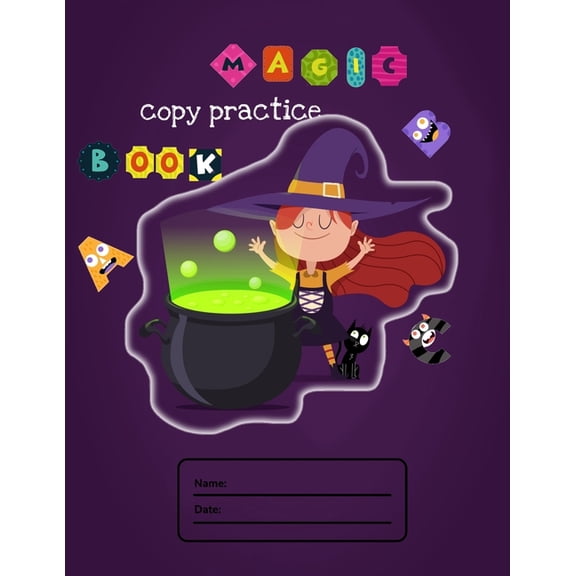 Magic copy practice book: Cute Letter Tracing Notebook for Toddlers 2-4 Years Old, dyslexia tools with calligraphy kits for kids and scholastic kindergarten workbook allows Cut and paste workbooks, co