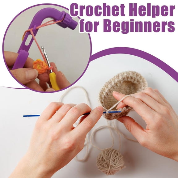 Magic loop crochet tool set, 3-in-1 beginner kit with circular cast-on, crochet hook & assist tool, ergonomic design for easy learning, includes video tutorials, 7. 09" x 2. 48" x 1. 77