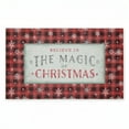 thumbnail image 1 of Magic of Christmas Red Plaid Printed Outdoor Door Mat, design by Chad Barrett, 18"x30", 1 of 8