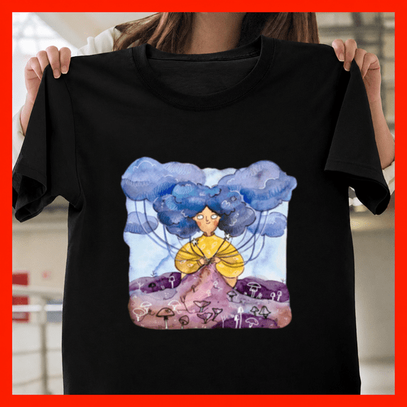 Magic rainy days Cozy Whimsical Umbrella Weather Fantasy Art Unisex T ...