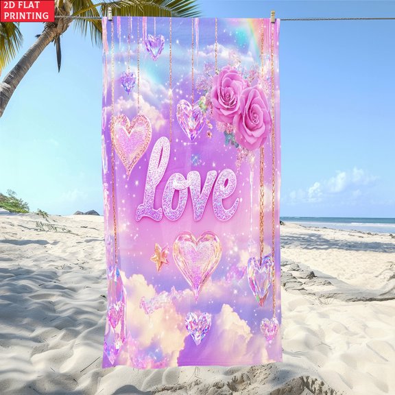 Magic soft color "" word rose sand towel 1 piece -, used for sand, pie, travel, dew - sand with | sand towel | super absorbent fabric