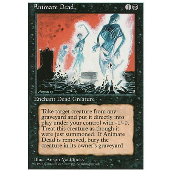 Magic the Gathering - 4th Edition - Animate Dead Light Play